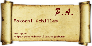 Pokorni Achilles névjegykártya